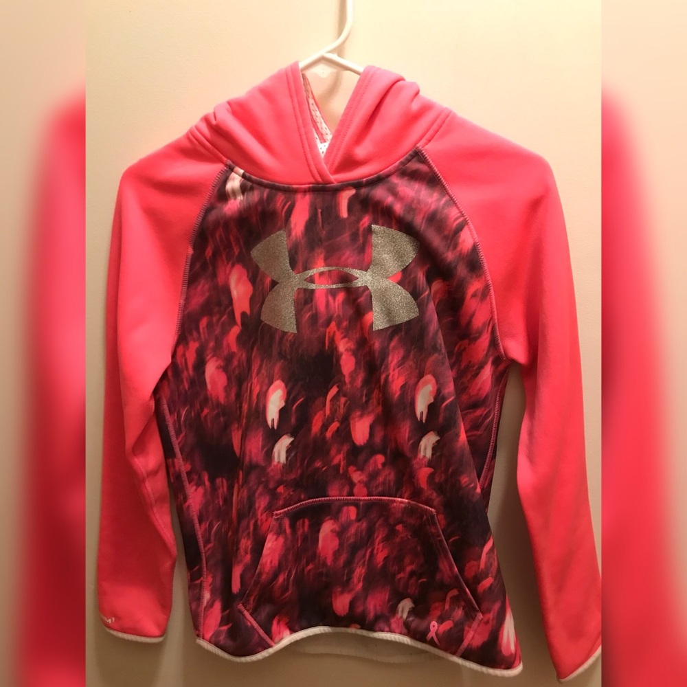 A Pink under armour hoodie